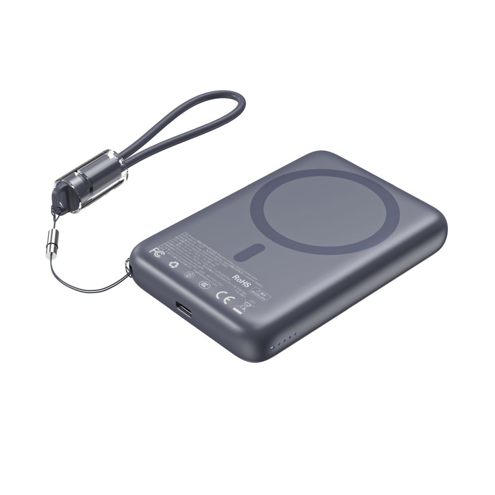 Повербанк 10000mAh Choetech B862 Grey 22.5W QC3.0 PD3.0 бездротова магнітна зарядка MagSafe купити в Україні