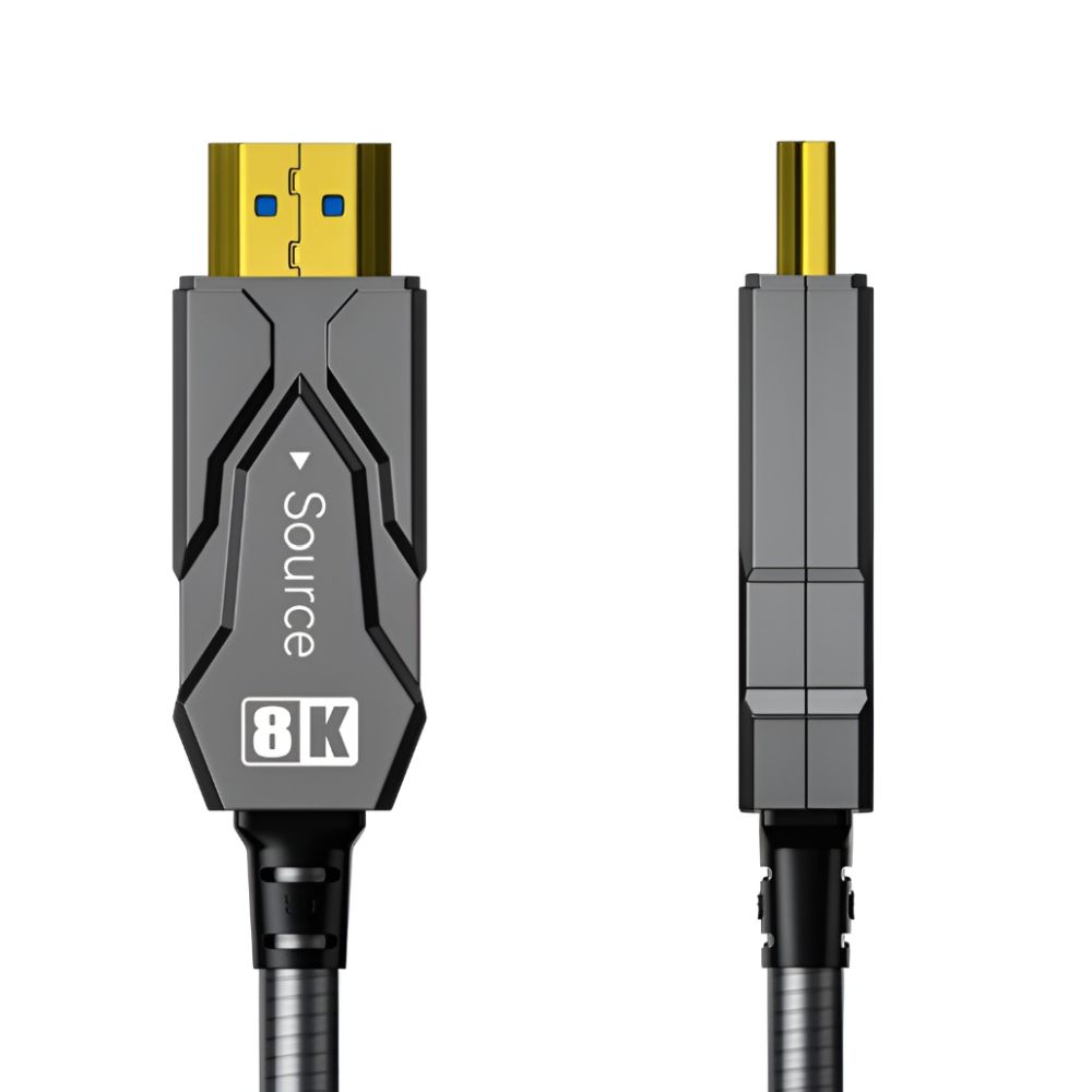 Кабель оптический армированный HDMI 2.1 50m Dtech DT-HF8050BK купить в Украине