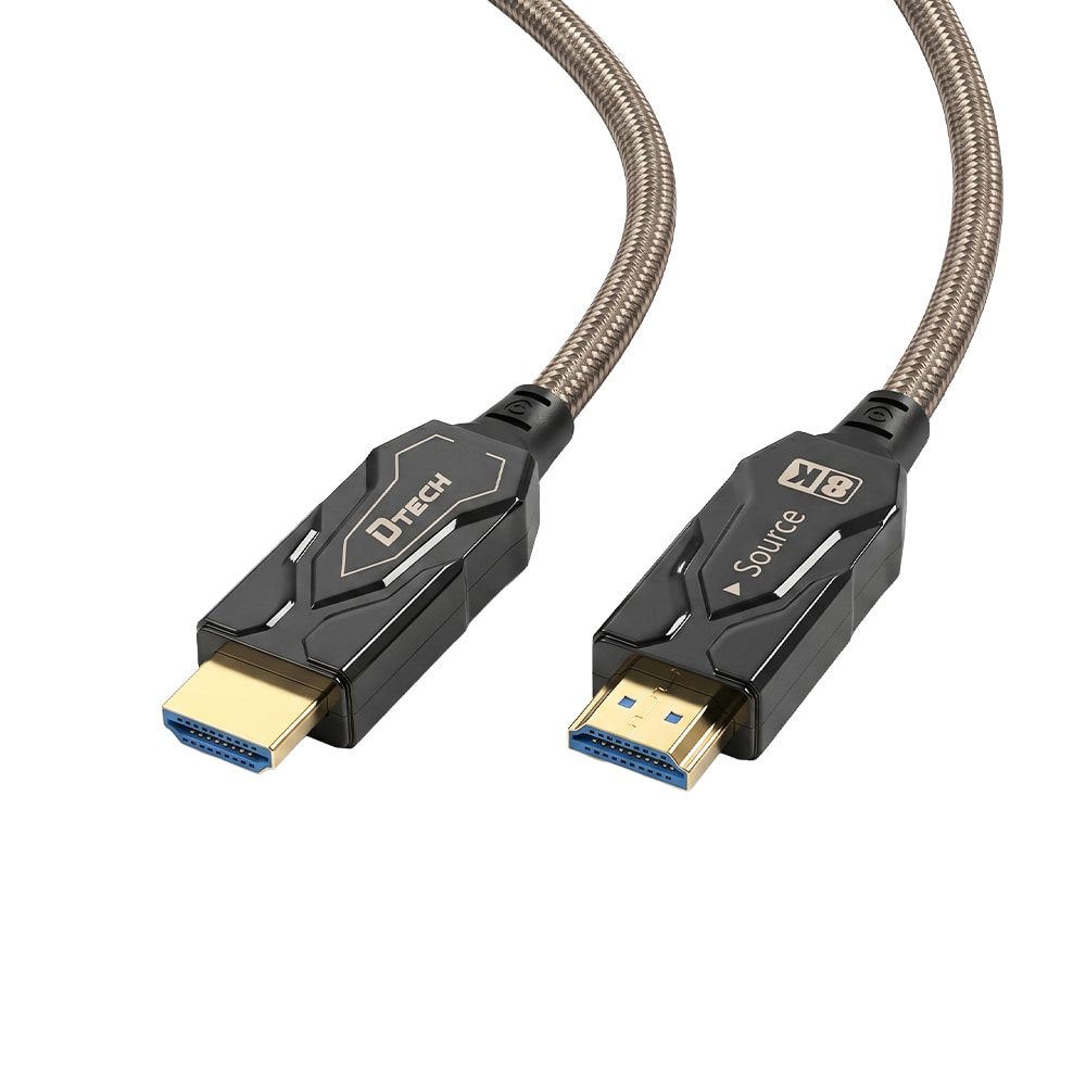 Кабель оптический армированный HDMI 2.1 50m Dtech DT-HF8050BK купить в Украине