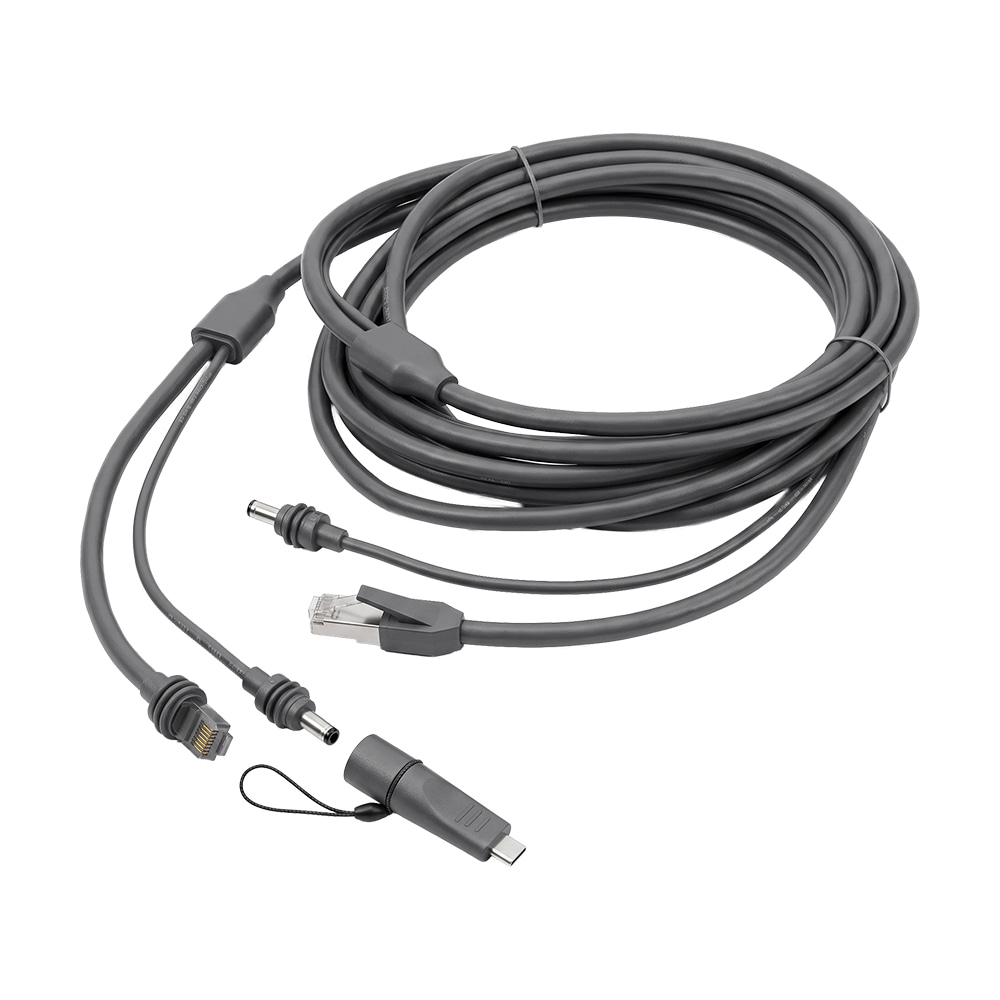 Кабель питания и передачи данных 2 в 1 DC+Ethernet для Starlink Mini с переходником Type-C 5м