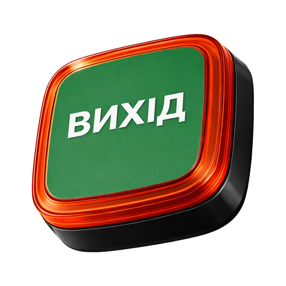 Беспроводной адресный пожарный оповещатель световой Ajax EN54 FireProtect (VAD) «ВИХІД» Black купить в Украине