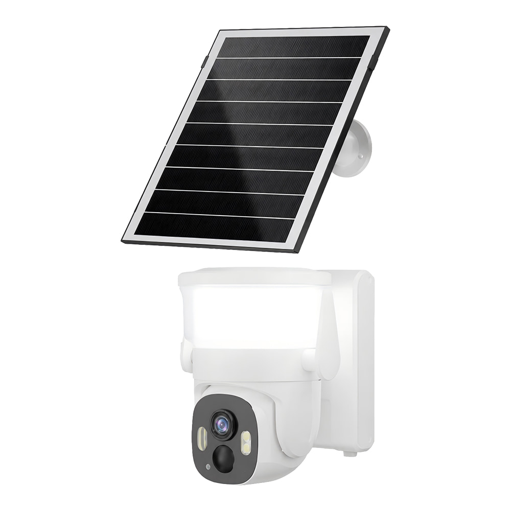 IP PTZ-відеокамера автономна з WiFi, прожектором та сонячною панеллю 3Mp Light Vision VLC-6103WLS White (Lamp+Solar) (CareCam Pro) f=3.6mm, на акумуляторних батареях купити в Україні
