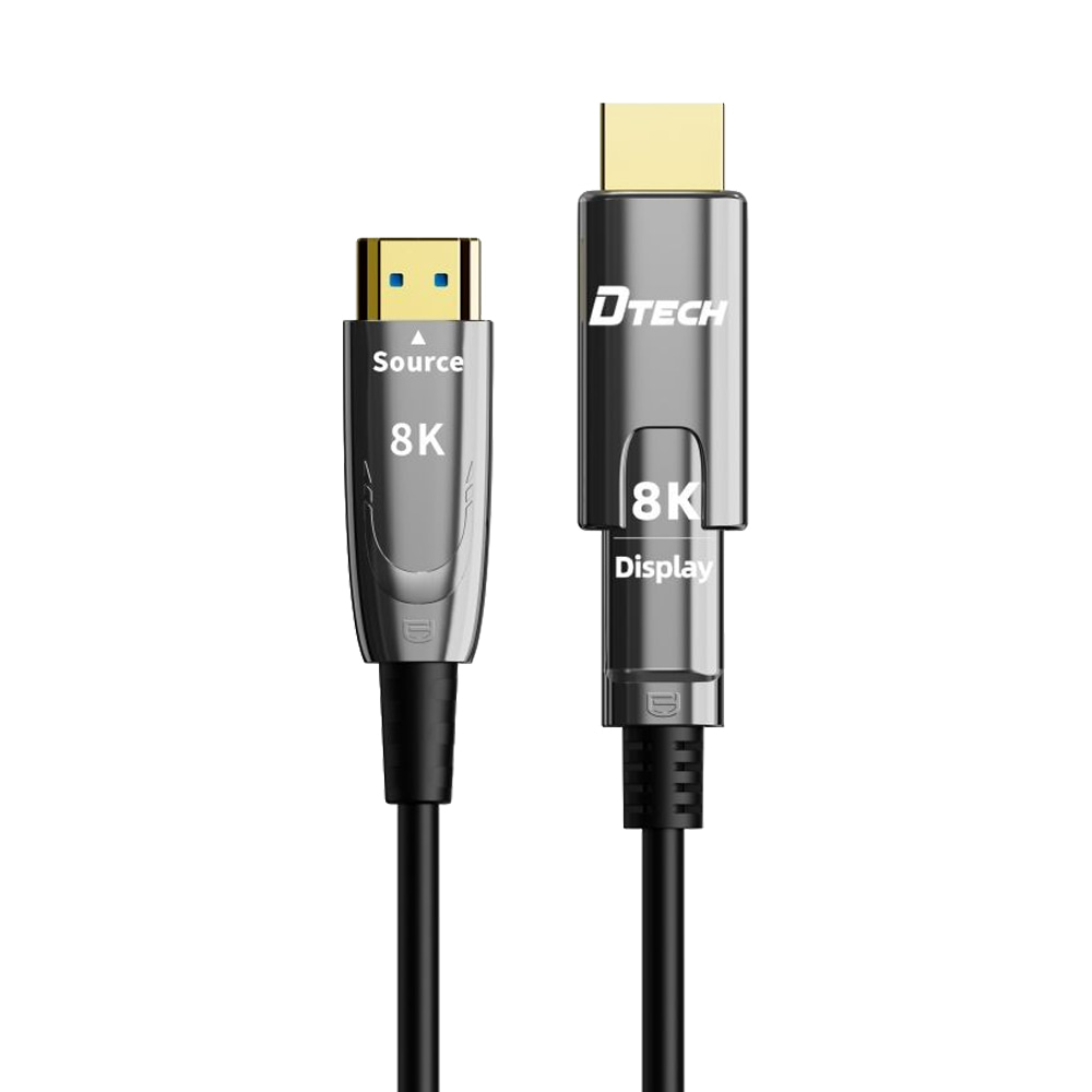 Кабель оптичний HDMI MALE to HDMI D-A 2.1V 30m Dtech DT-HDA8-30M купити в Україні