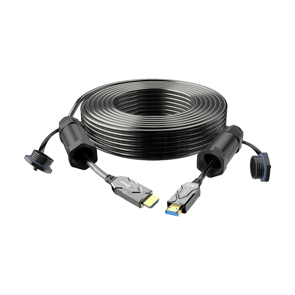 Кабель оптический армированный HDMI 2.1V 100m Dtech DT-HF8100KF влагозащищенный купить в Украине