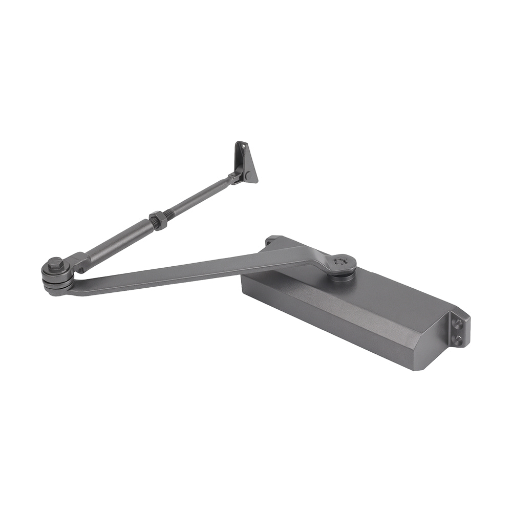 Дверний доводчик Dortec DT-65HA Graphite 85-120кг з фіксацією дверей у відчиненому положенні купити в Україні
