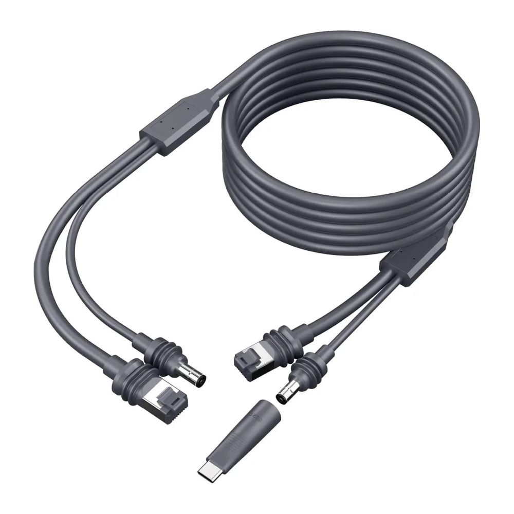 Кабель живлення та передачі даних 2 в 1 DC+Ethernet для Starlink Mini з перехідником Type-C 45м купити в Україні