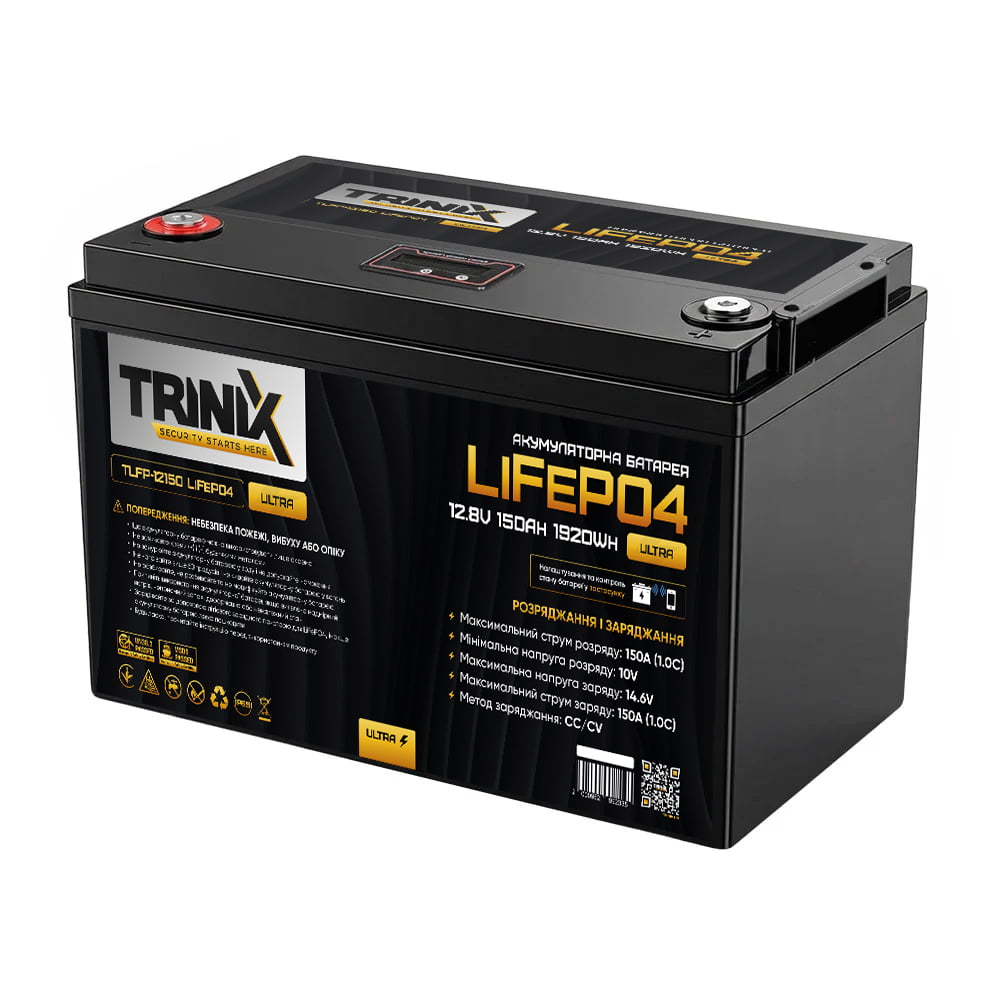 Аккумуляторная батарея литий-железо-фосфатная 12.8В 150А*ч Trinix TLFP-12150 Ultra LiFePO4 с Bluetooth купить в Украине