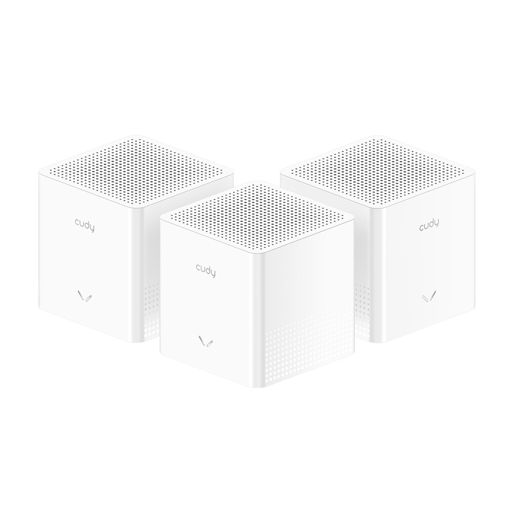 Маршрутизатор WiFi Mesh-система WiFi 5 Cudy M1300S White (3-Pack) 3 штуки двухдиапазонные гигабитные AC1200 купить в Украине