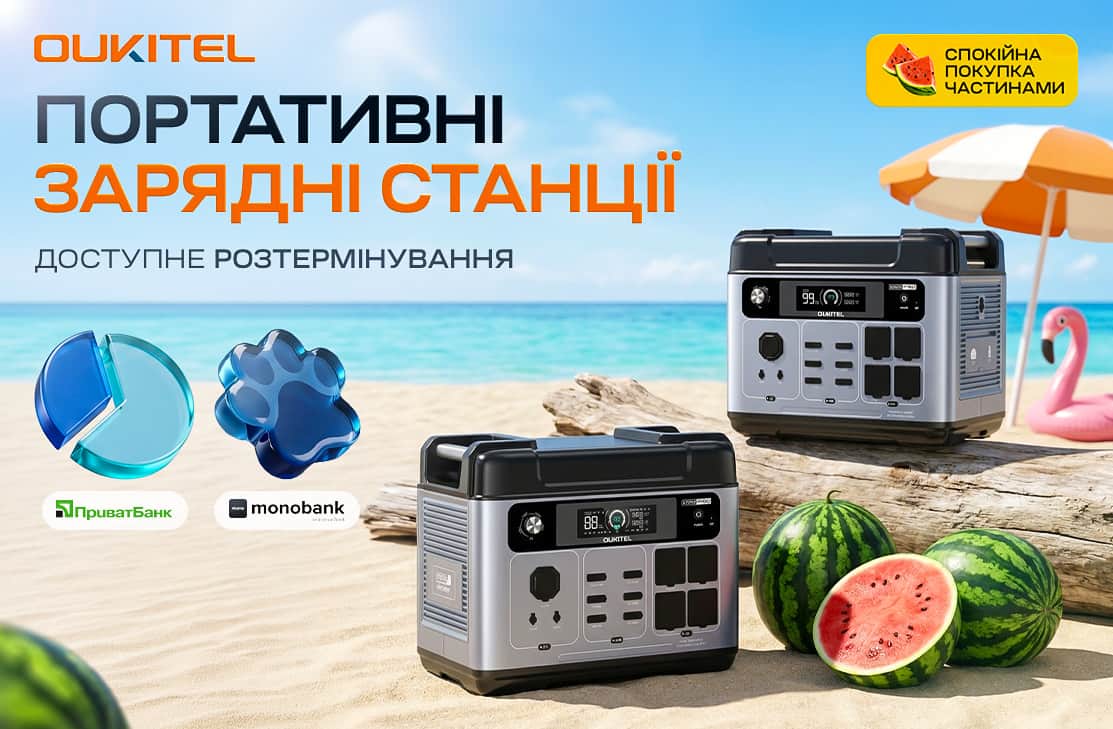 Зарядні станції OUKITEL серія P2001E, ємність 2048 Вт * год