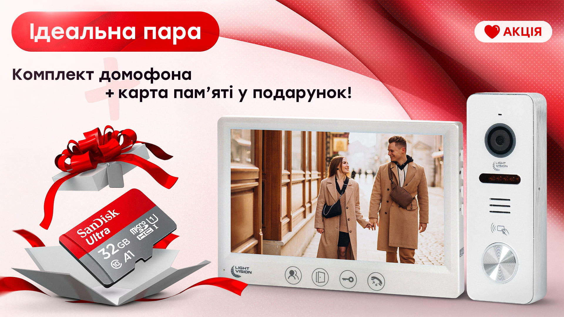 Ідеальна пара: комплект домофона + карта пам’яті у подарунок! 
